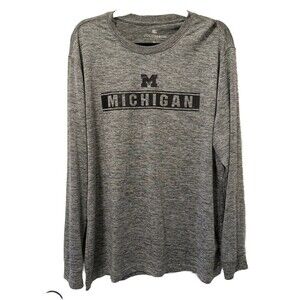 COLOSSEUM MICHIGAN Size XL Long Sleeve‎ T-shirt Gray